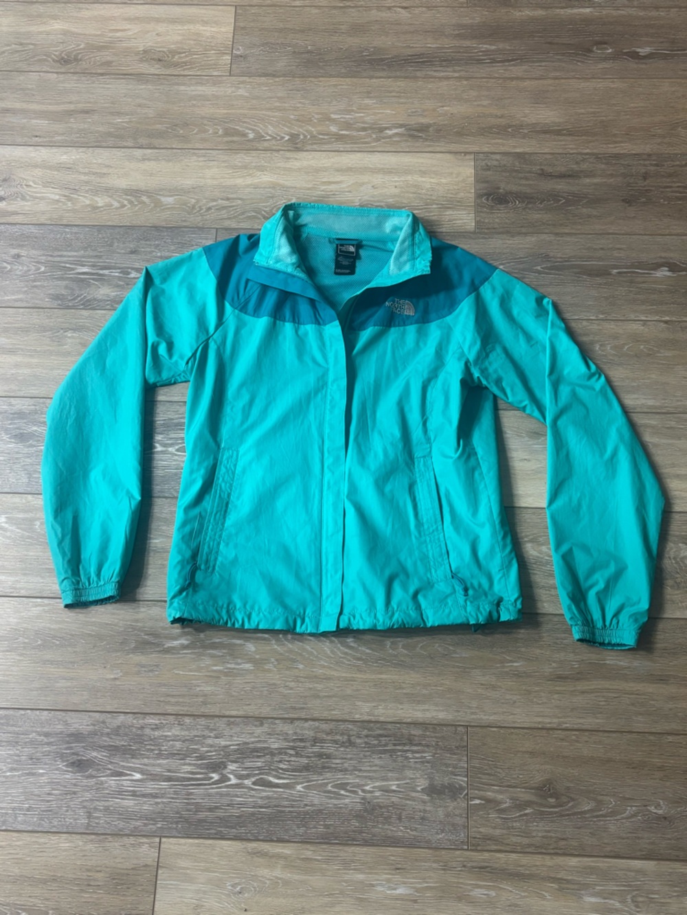 North Face Jacket Sz M Teal Lightweight Windbreaker Outdoor Spring Gorpcore Hike